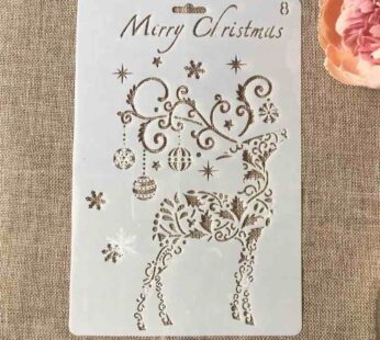 Christmas Deer Stencil Code A