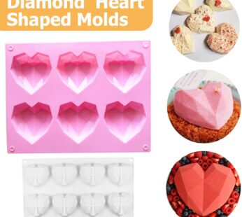 Diamond Heart Shapes 6 Holes Mould