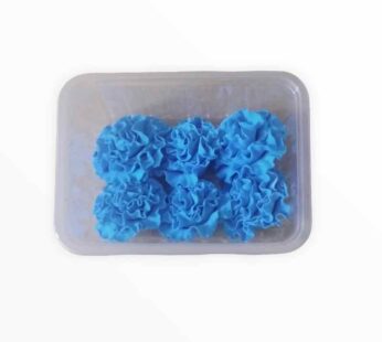Edible Carnations 6 Piece Set Blue