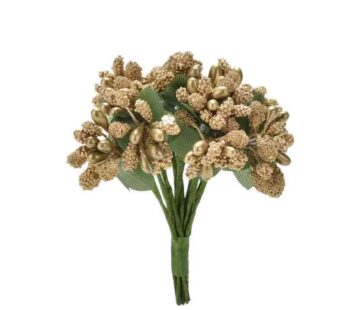 Gold Stamens Non Edible 12 Pieces