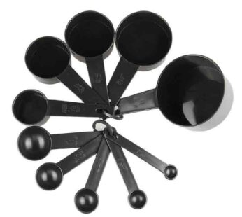 Measuring Cups and Spoons Set Black