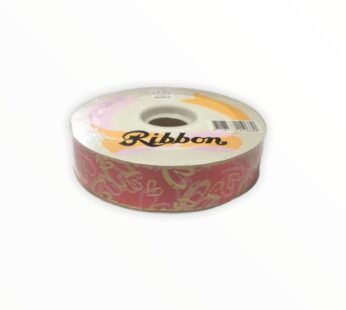 Ribbon with Yellow Pink Hearts per metre