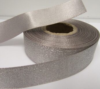 Metallic Silver Jacquard Ribbon 1 Metre