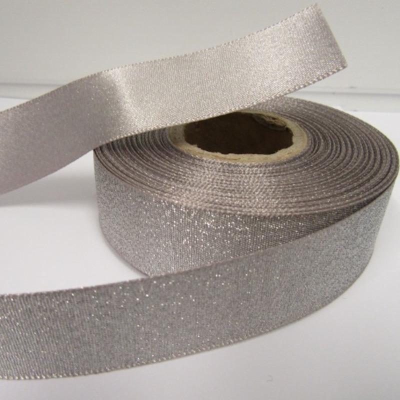 Metallic Silver Jacquard Ribbon 1 Metre | Craftme Accessories