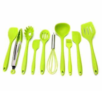 Silicon Spoons Set 10 Pieces Green