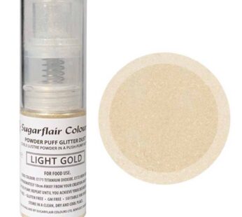 Sugarflair Light Gold Powder Puff Glitter Dust
