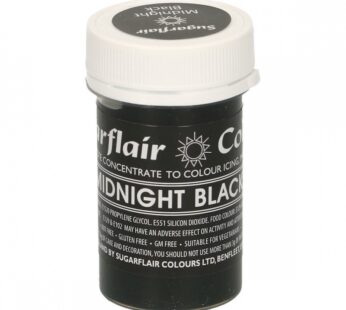 Sugarflair Midnight Black Pastel Paste 25 Gms