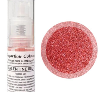 Sugarflair Valentine Red Puff Glitter Dust