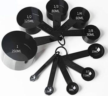 Black Measuring Cups 10 Piece Set